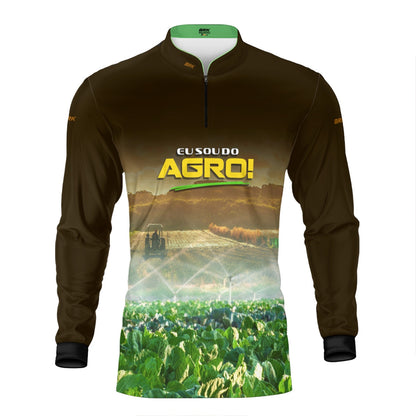 Camisa Agro Brk Eu Sou do Agro Lavoura Verde com Proteção UV50 - Envio Imediato - Brk Agro
