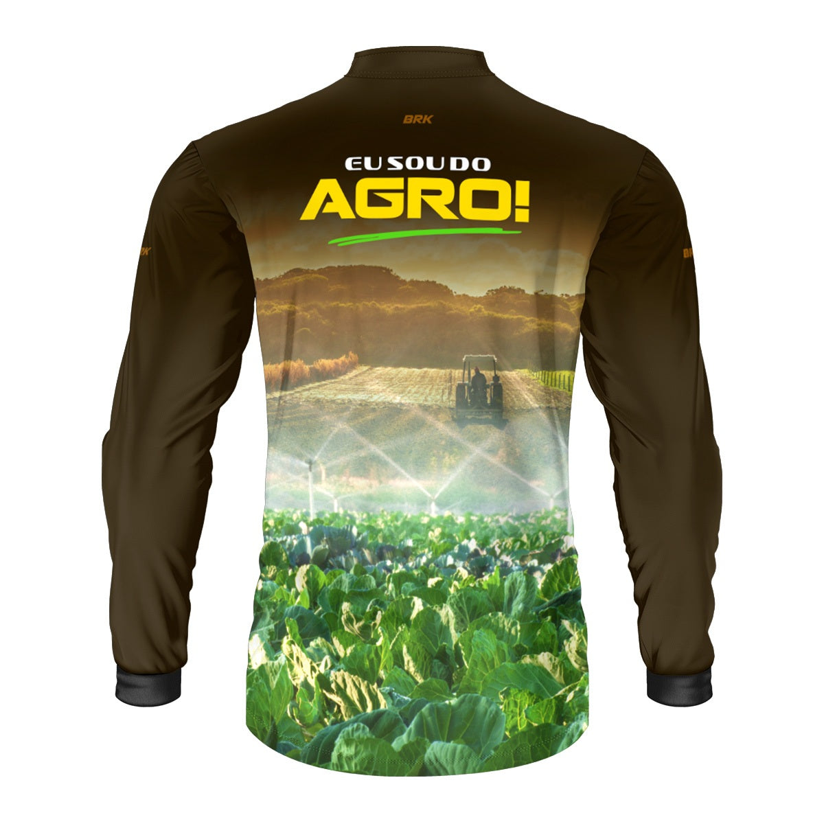 Camisa Agro Brk Eu Sou do Agro Lavoura Verde com Proteção UV50 - Envio Imediato - Brk Agro