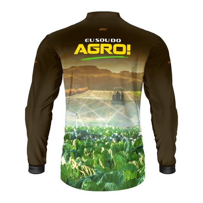 Camisa Agro Brk Eu Sou do Agro Lavoura Verde com Proteção UV50 - Envio Imediato - Brk Agro