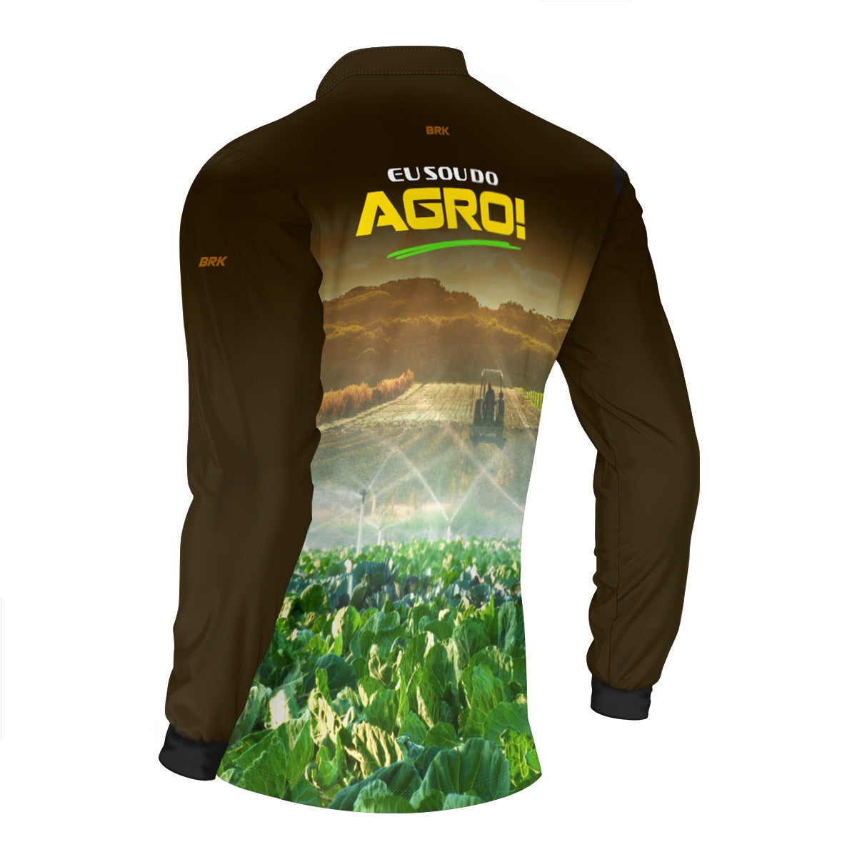Camisa Agro Brk Eu Sou do Agro Lavoura Verde com Proteção UV50 - Envio Imediato - Brk Agro