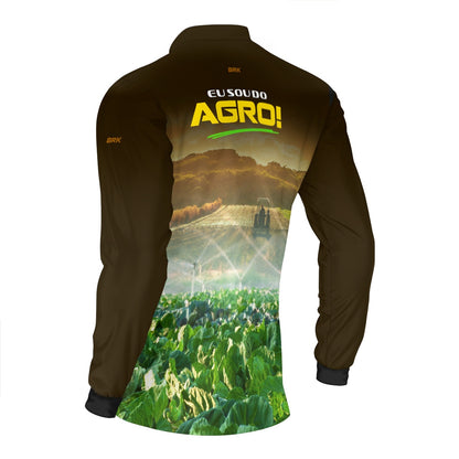 Camisa Agro Brk Eu Sou do Agro Lavoura Verde com Proteção UV50 - Envio Imediato - Brk Agro