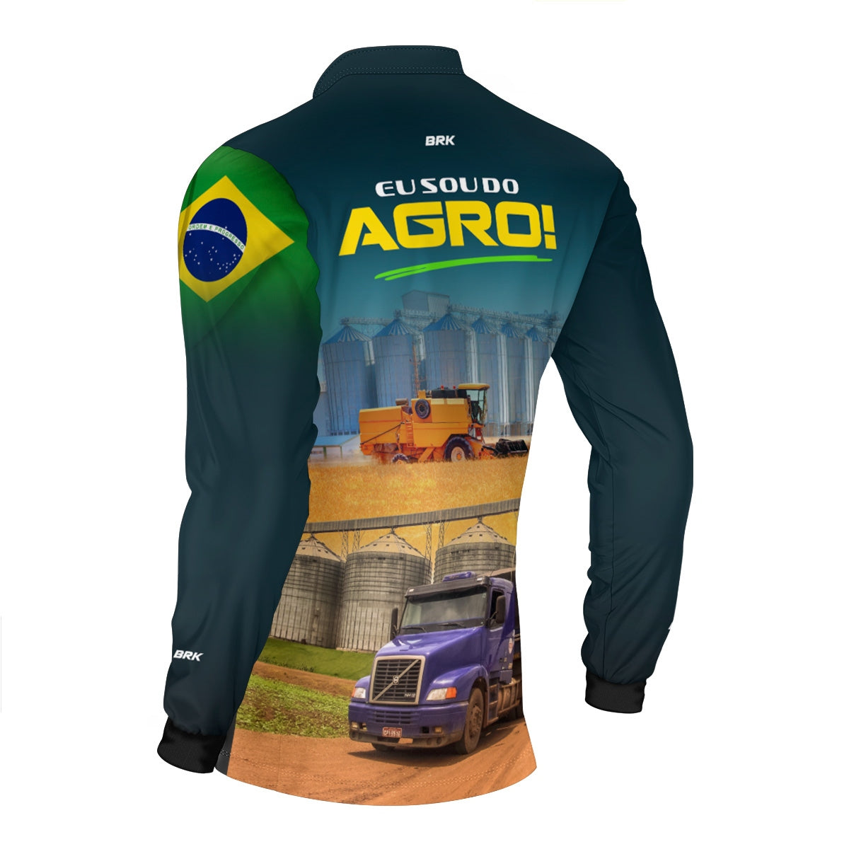 Camisa Agro Brk Eu Sou do Agro Logística da Colheita com Proteção UV50 - Envio Imediato - Brk Agro