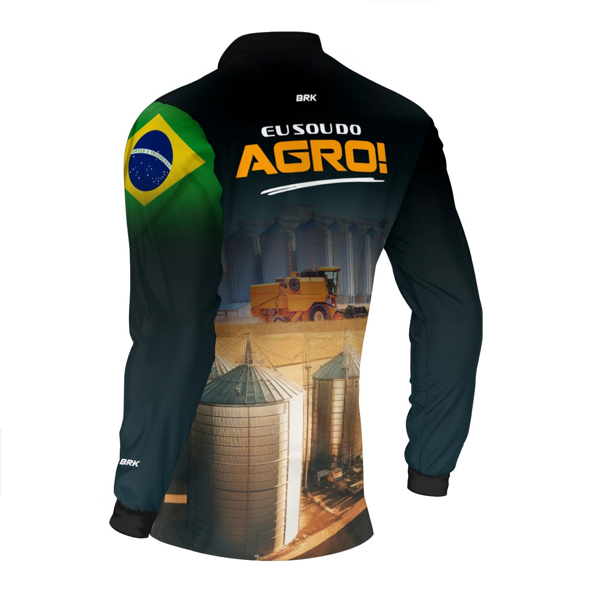 Camisa Agro Brk Eu Sou do Agro Riqueza no Silo com Proteção UV50 - Envio Imediato - Brk Agro