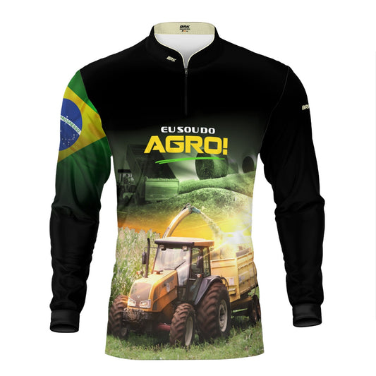 Camisa Agro Brk Eu Sou do Agro Colheita de Silagem com Proteção UV50 - Envio Imediato - Brk Agro