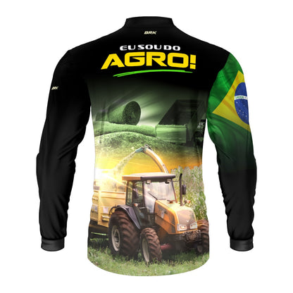 Camisa Agro Brk Eu Sou do Agro Colheita de Silagem com Proteção UV50 - Envio Imediato - Brk Agro