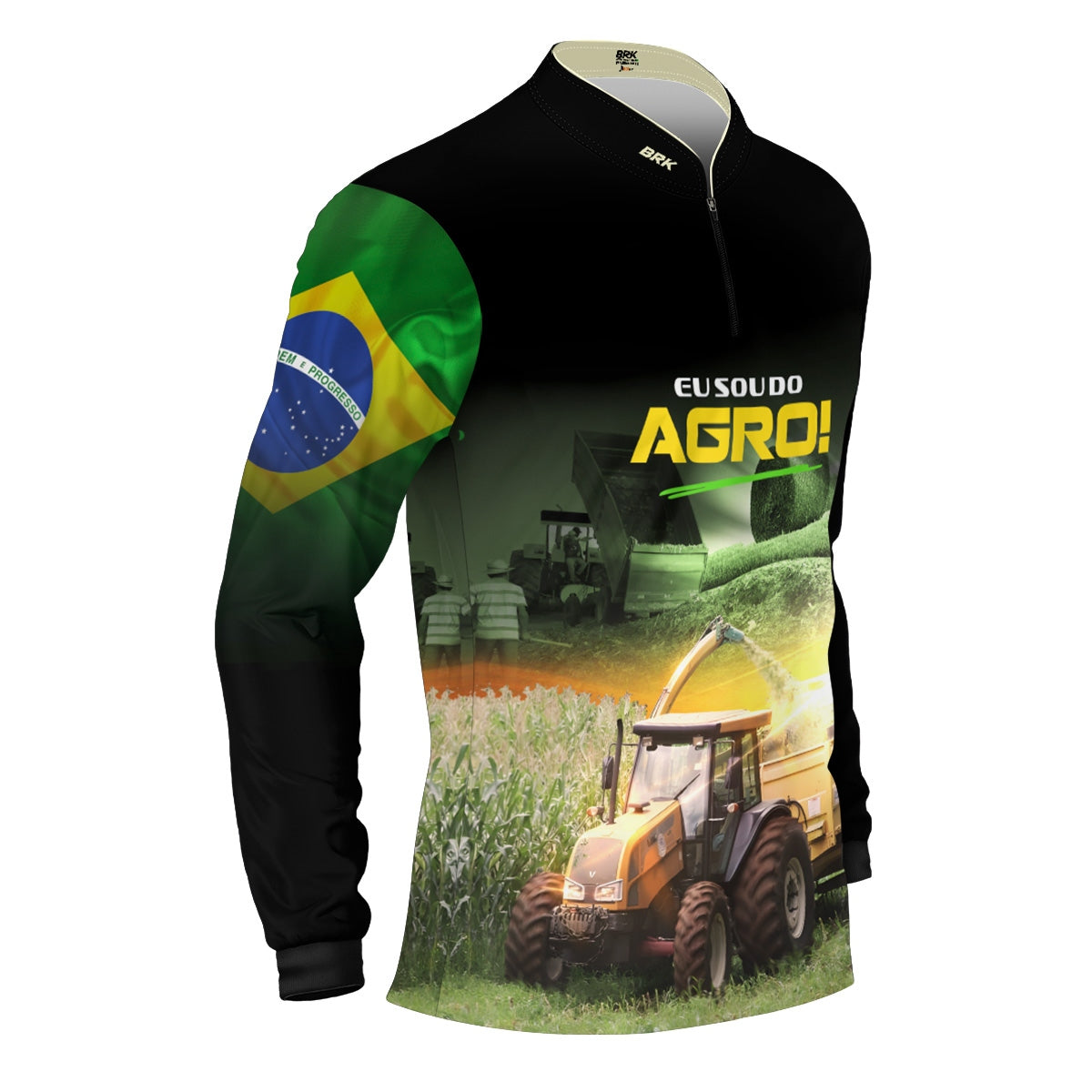Camisa Agro Brk Eu Sou do Agro Colheita de Silagem com Proteção UV50 - Envio Imediato - Brk Agro