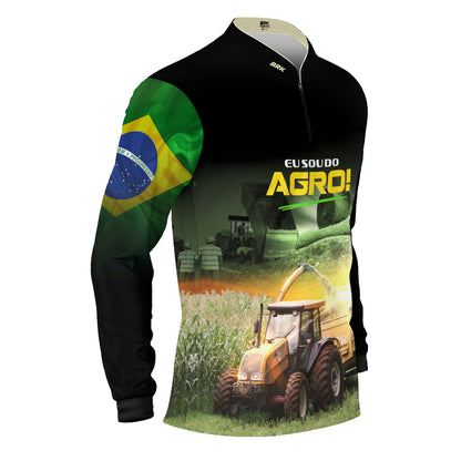 Camisa Agro Brk Eu Sou do Agro Colheita de Silagem com Proteção UV50 - Envio Imediato - Brk Agro