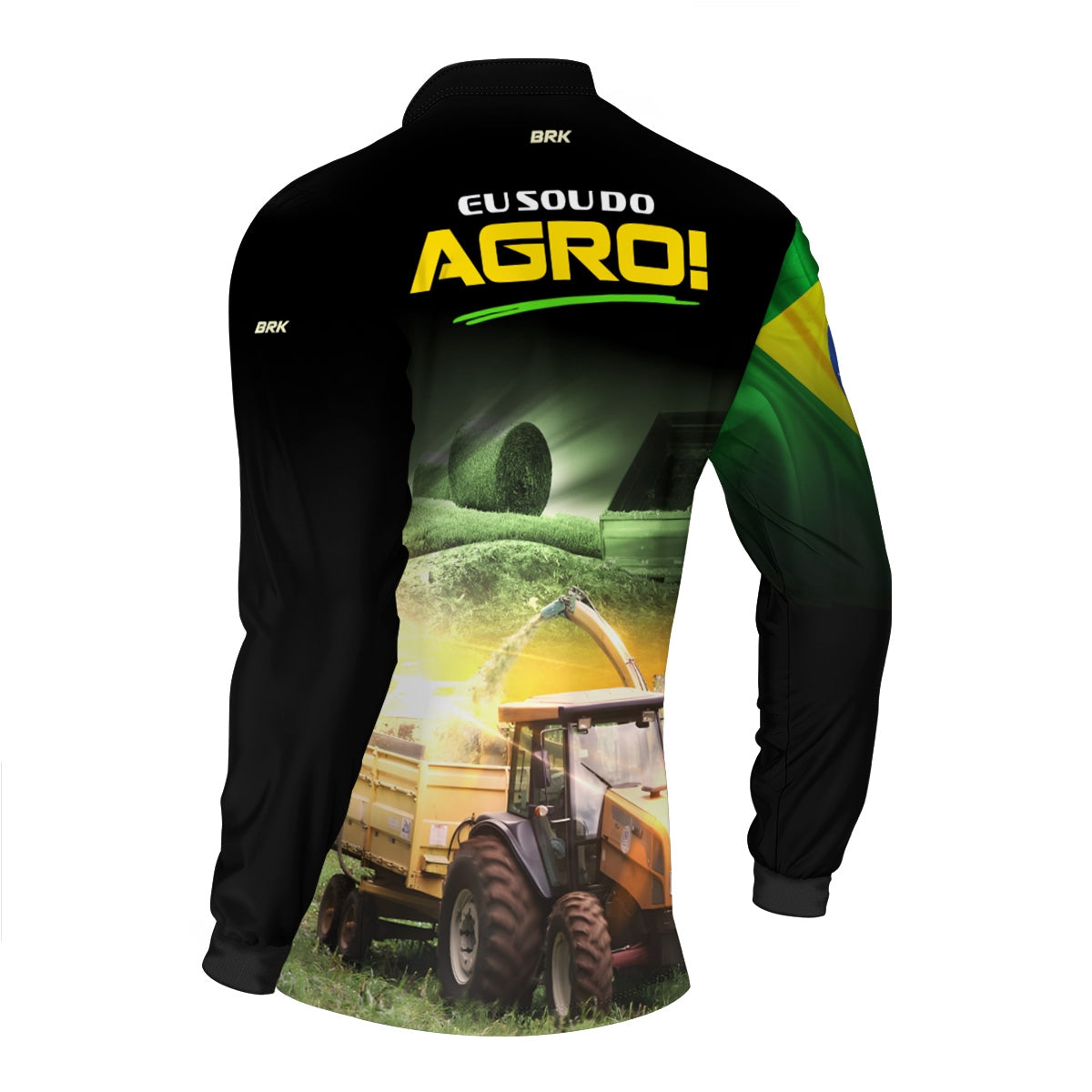 Camisa Agro Brk Eu Sou do Agro Colheita de Silagem com Proteção UV50 - Envio Imediato - Brk Agro
