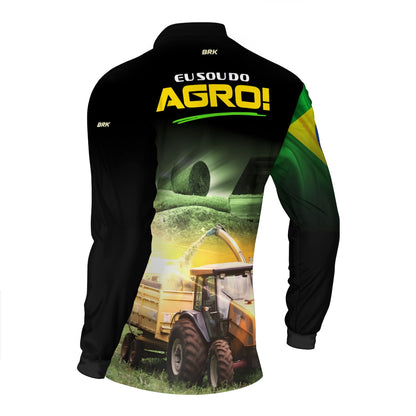 Camisa Agro Brk Eu Sou do Agro Colheita de Silagem com Proteção UV50 - Envio Imediato - Brk Agro