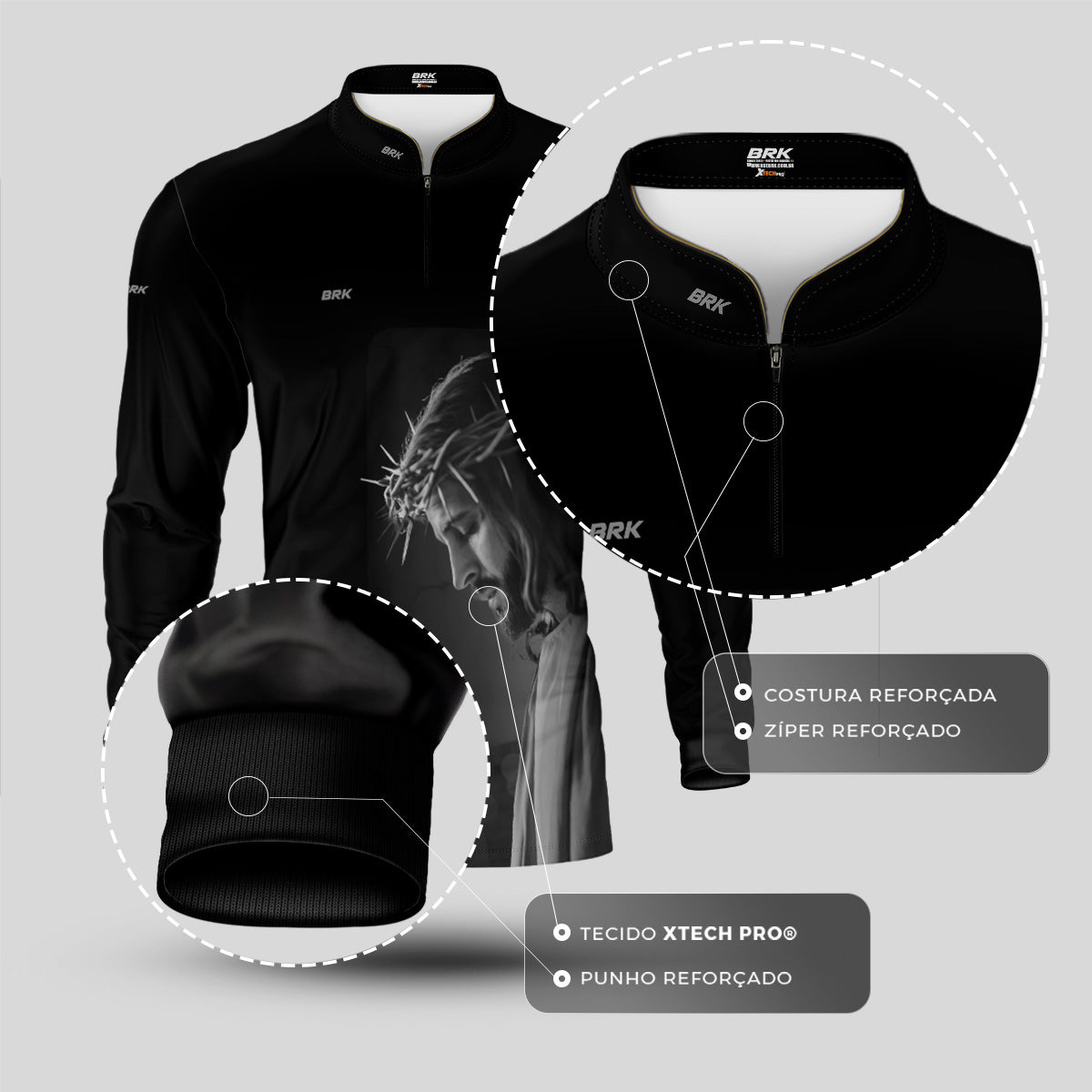 Camisa Agro Brk Eu Sou do Agro A paixão de Cristo com Proteção UV50 - Envio Imediato - Brk Agro