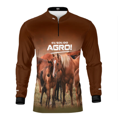 Camisa Agro Brk Eu Sou do Agro Tropilha Reunida com Proteção UV50 - Envio Imediato - Brk Agro