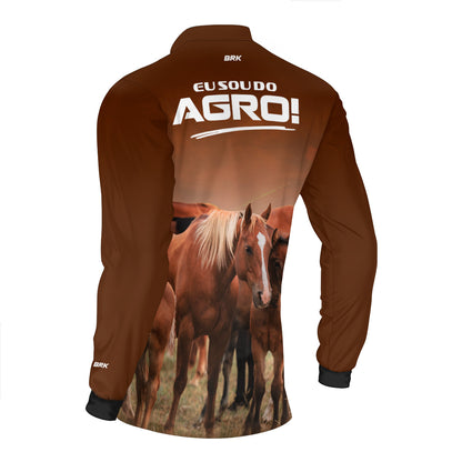 Camisa Agro Brk Eu Sou do Agro Tropilha Reunida com Proteção UV50 - Envio Imediato - Brk Agro