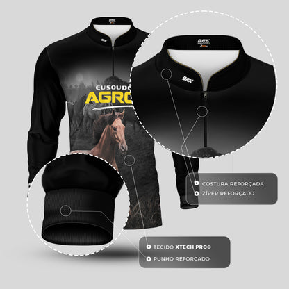 Camisa Agro Brk Eu Sou do Agro Raça e Tradição com Proteção UV50 - Envio Imediato - Brk Agro