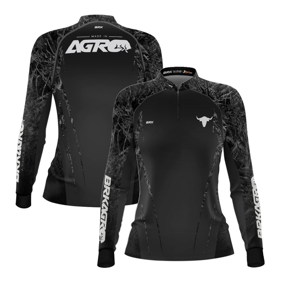 Camisa Feminina Agro Brk Camuflado Real Tree Made In Agro com Proteção Solar UV50+