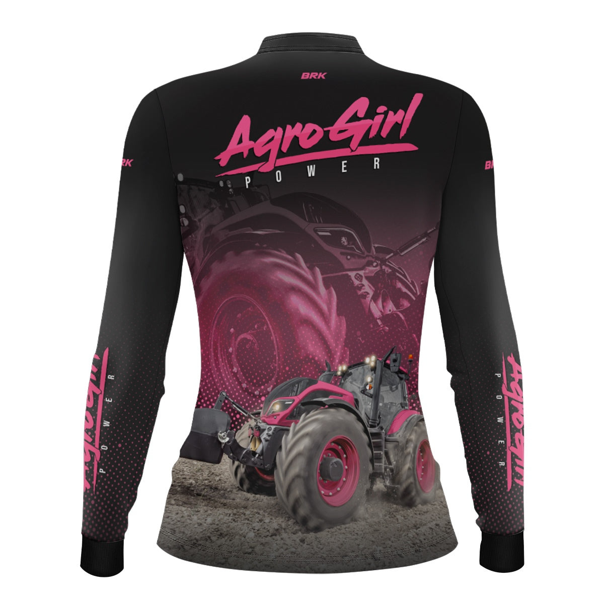 Camisa Feminina Agro Brk Agro Girl Power Rosa com Proteção Solar UV50+