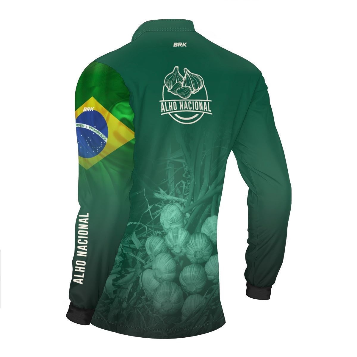 Camisa Agro Brk Alho Nacional Brasil com Proteção Solar UV50+ - Brk Agro
