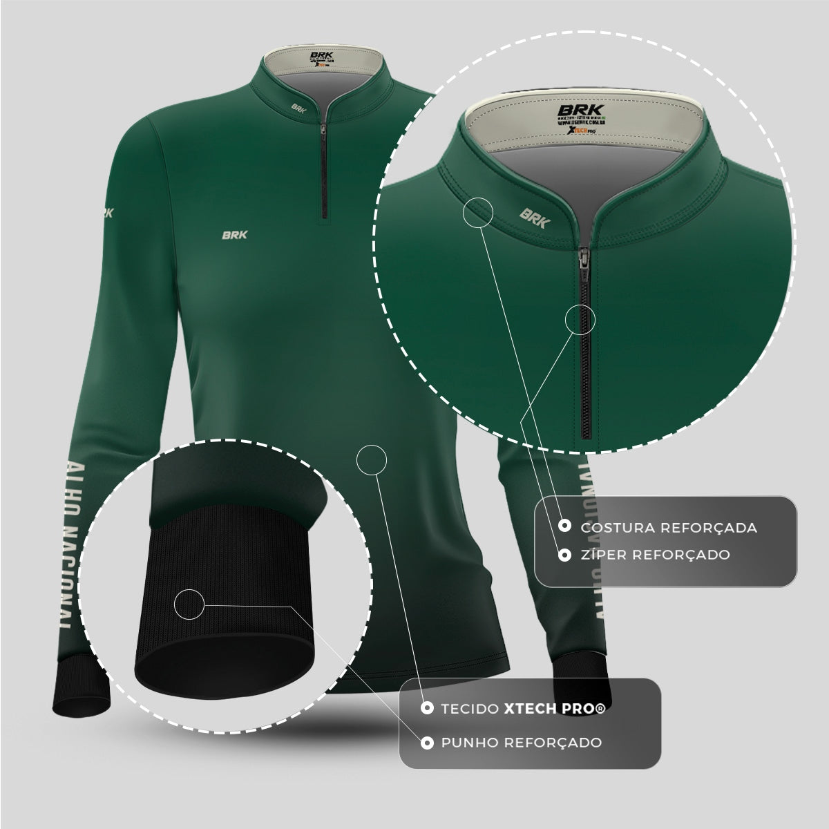 Camisa Agro Feminina Brk Alho Nacional com Proteção Solar UV50+ - Brk Agro