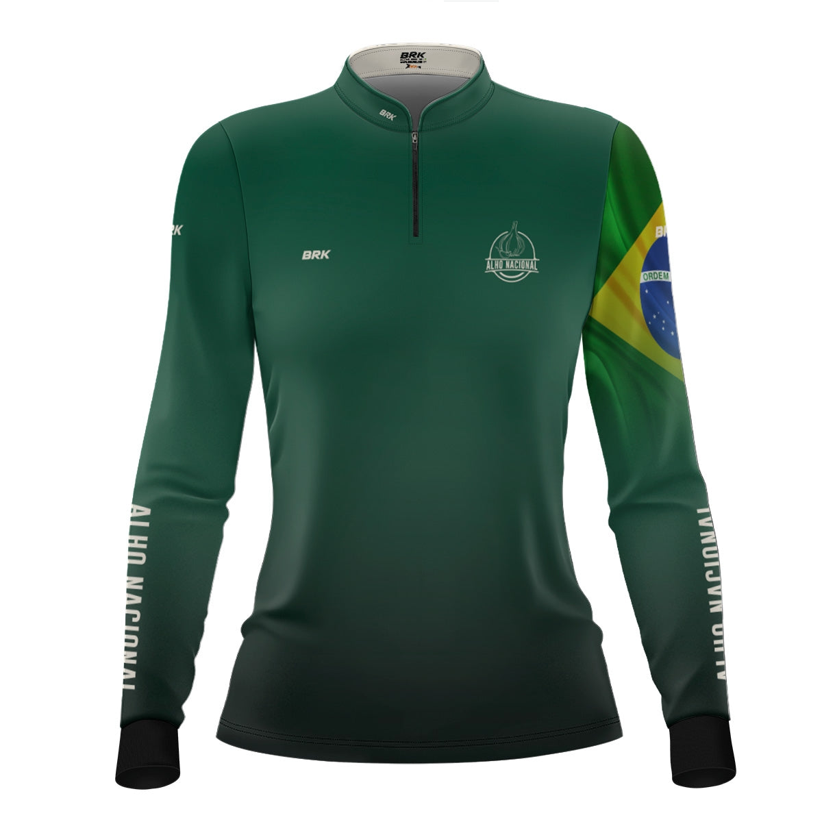 Camisa Agro Feminina Brk Alho Nacional Brasil com Proteção Solar UV50+ - Brk Agro