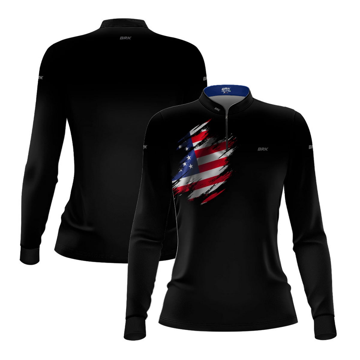 Camisa Agro Feminina Brk Clean Bandeira EUA com Proteção UV50+ - Brk Agro