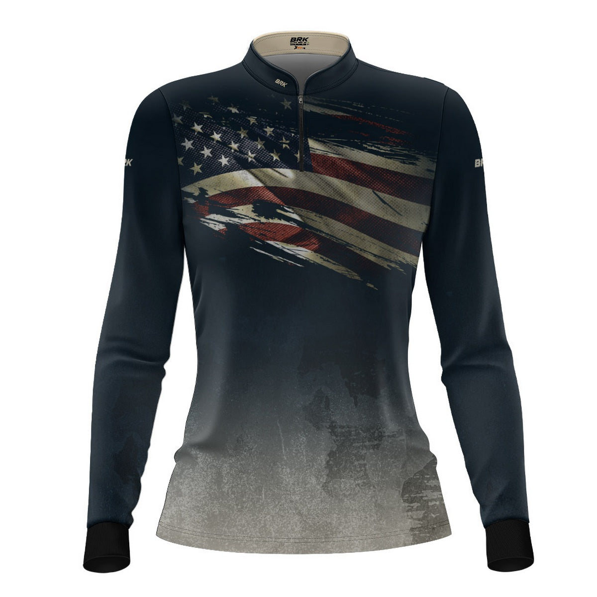 Camisa Agro Feminina Brk Clean Bandeira dos EUA com Proteção UV50+ - Brk Agro