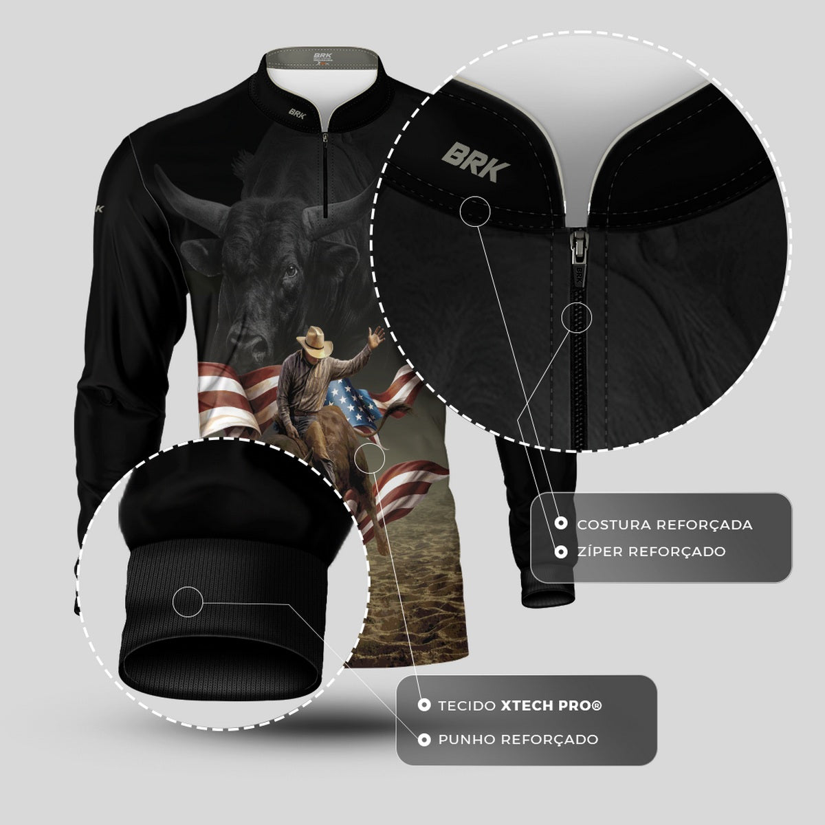 Camisa Agro Brk Texas Cowboy com Proteção UV50+ - Brk Agro