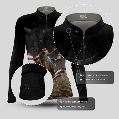 Camisa Agro Feminina Brk Texas Cowboy com Proteção UV50+ - Brk Agro