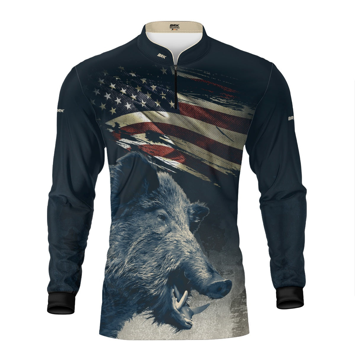 Camisa Agro Brk Javali Bandeira EUA com Proteção UV50+ - Brk Agro