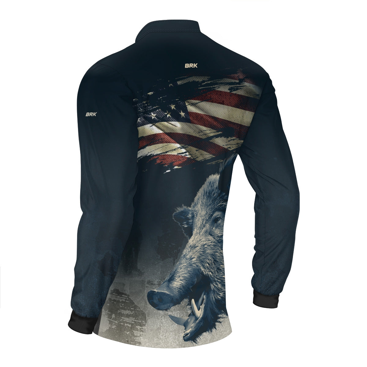 Camisa Agro Brk Javali Bandeira EUA com Proteção UV50+ - Brk Agro