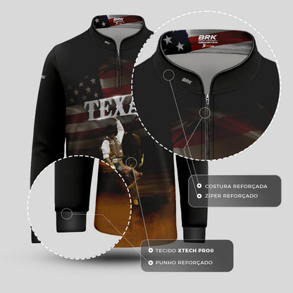 Camisa Agro Infantil Brk Texas Rodeio com Proteção UV50+ - Brk Agro