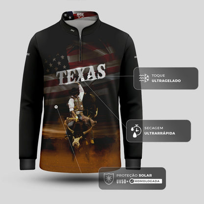 Camisa Agro Infantil Brk Texas Rodeio com Proteção UV50+ - Brk Agro