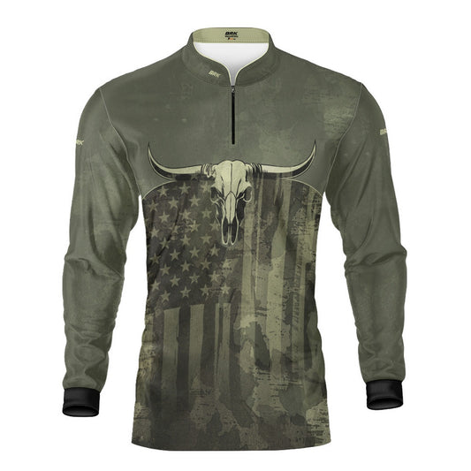 Camisa Agro Brk Skull Longhorn com Proteção UV50+