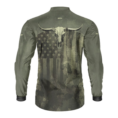 Camisa Agro Brk Skull Longhorn com Proteção UV50+ - Brk Agro