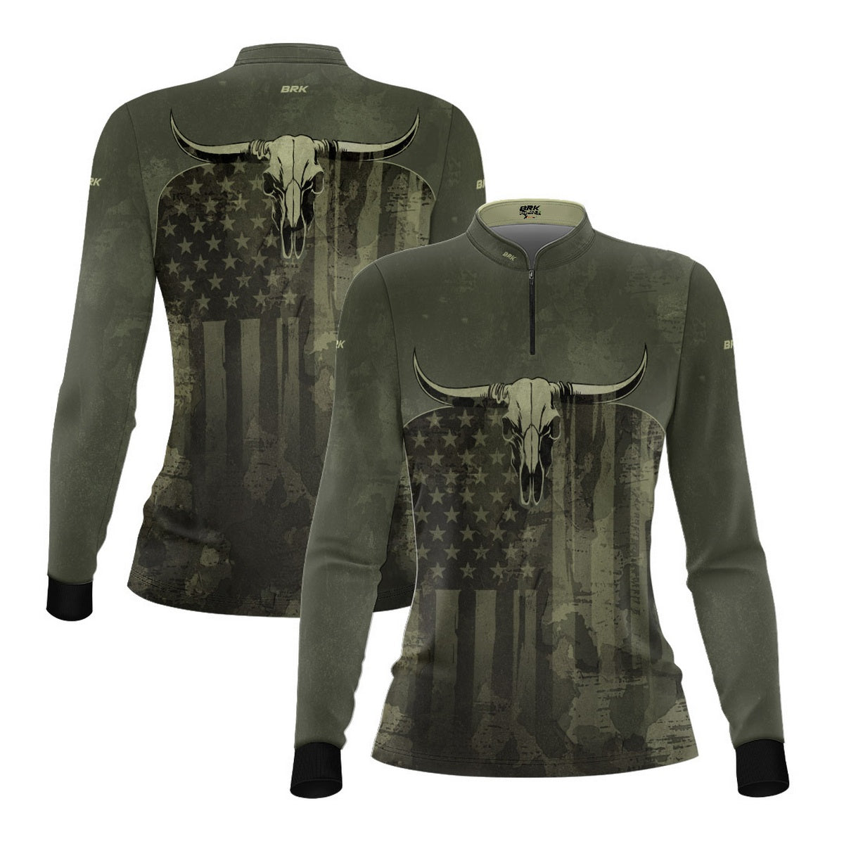 Camisa Agro Feminina Brk Skull Longhorn com Proteção UV50+ - Brk Agro