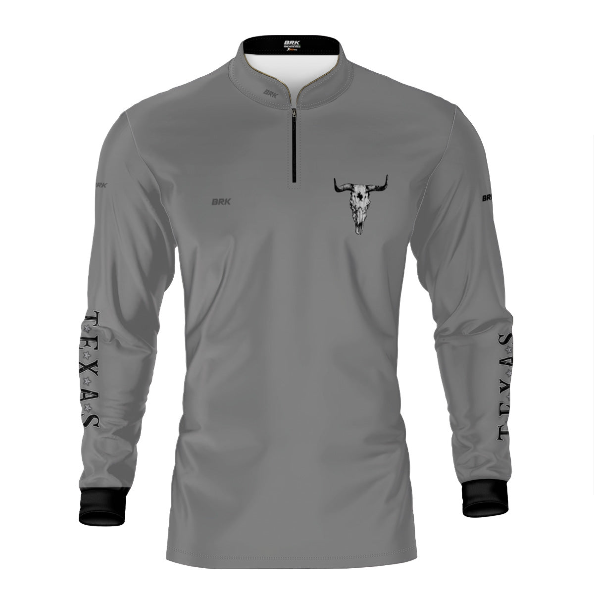 Camisa Agro Brk Clean Cinza Texas Longhorn com Proteção UV50+ - Brk Agro