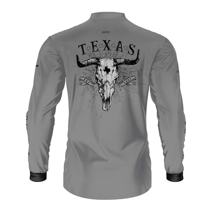 Camisa Agro Brk Clean Cinza Texas Longhorn com Proteção UV50+ - Brk Agro