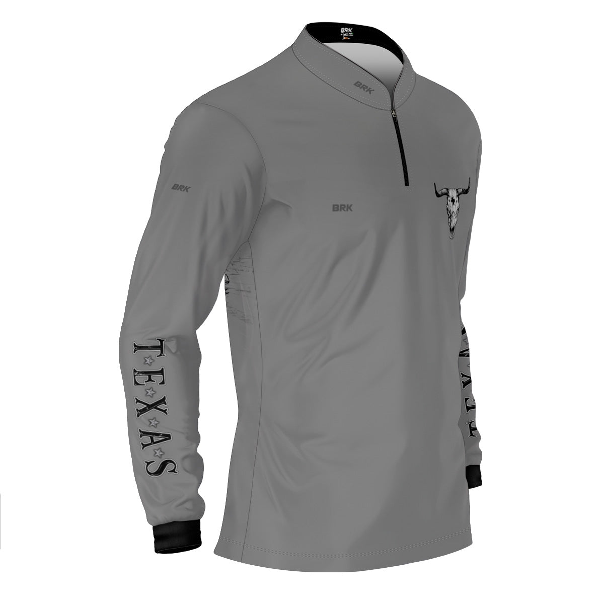 Camisa Agro Brk Clean Cinza Texas Longhorn com Proteção UV50+ - Brk Agro