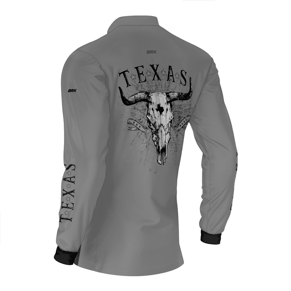 Camisa Agro Brk Clean Cinza Texas Longhorn com Proteção UV50+ - Brk Agro