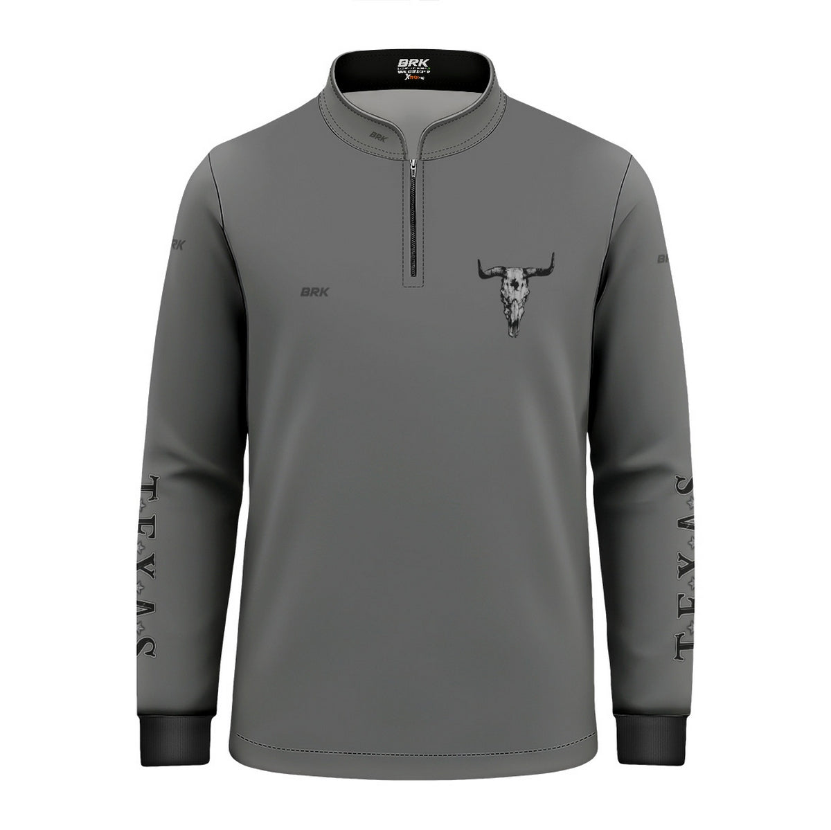 Camisa Agro Infantil Brk Clean Cinza Texas Longhorn com Proteção UV50+ - Brk Agro