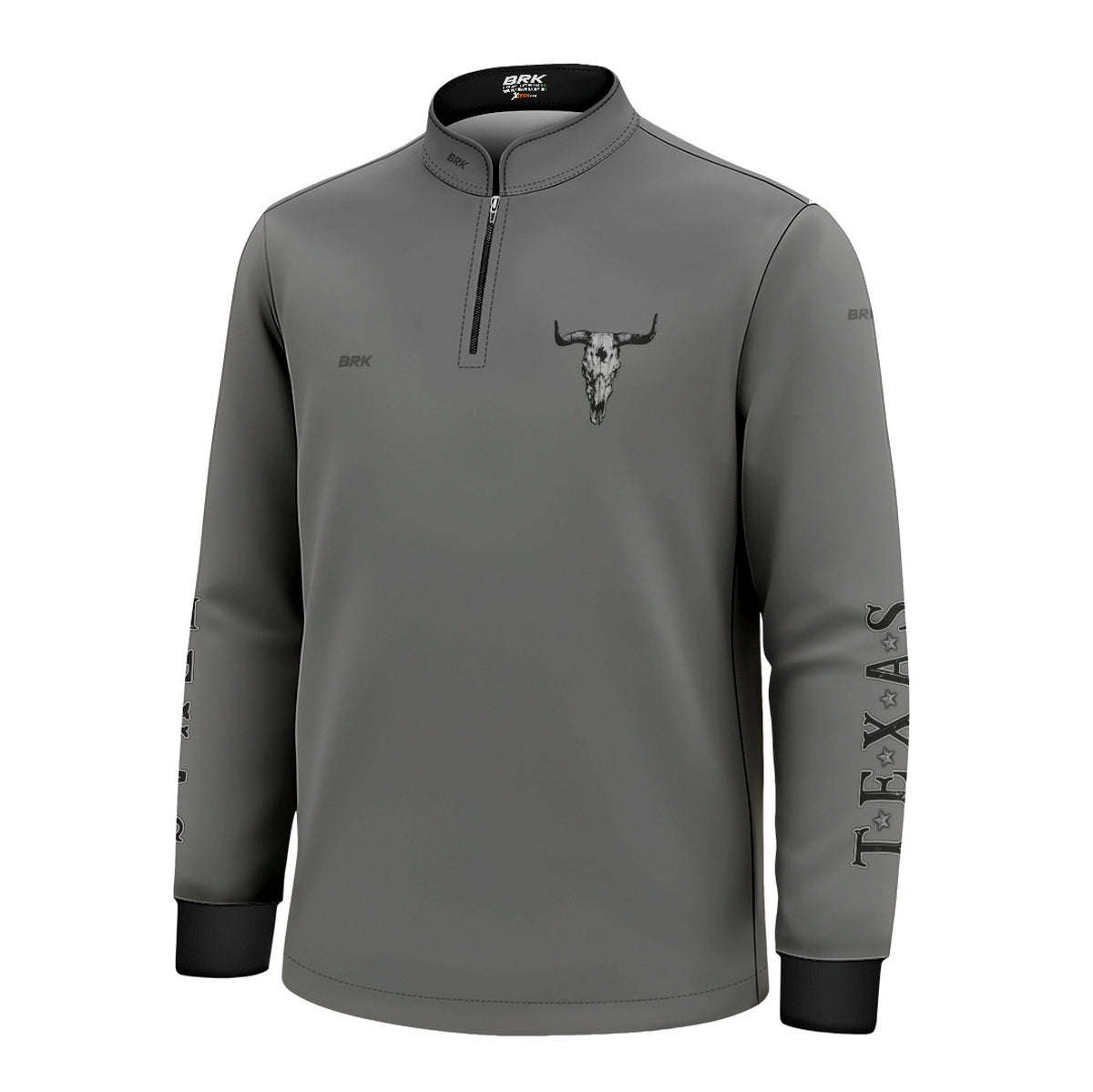 Camisa Agro Infantil Brk Clean Cinza Texas Longhorn com Proteção UV50+ - Brk Agro