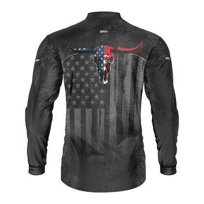 Camisa Agro Brk Skull Longhorn USA com Proteção UV50+ - Brk Agro