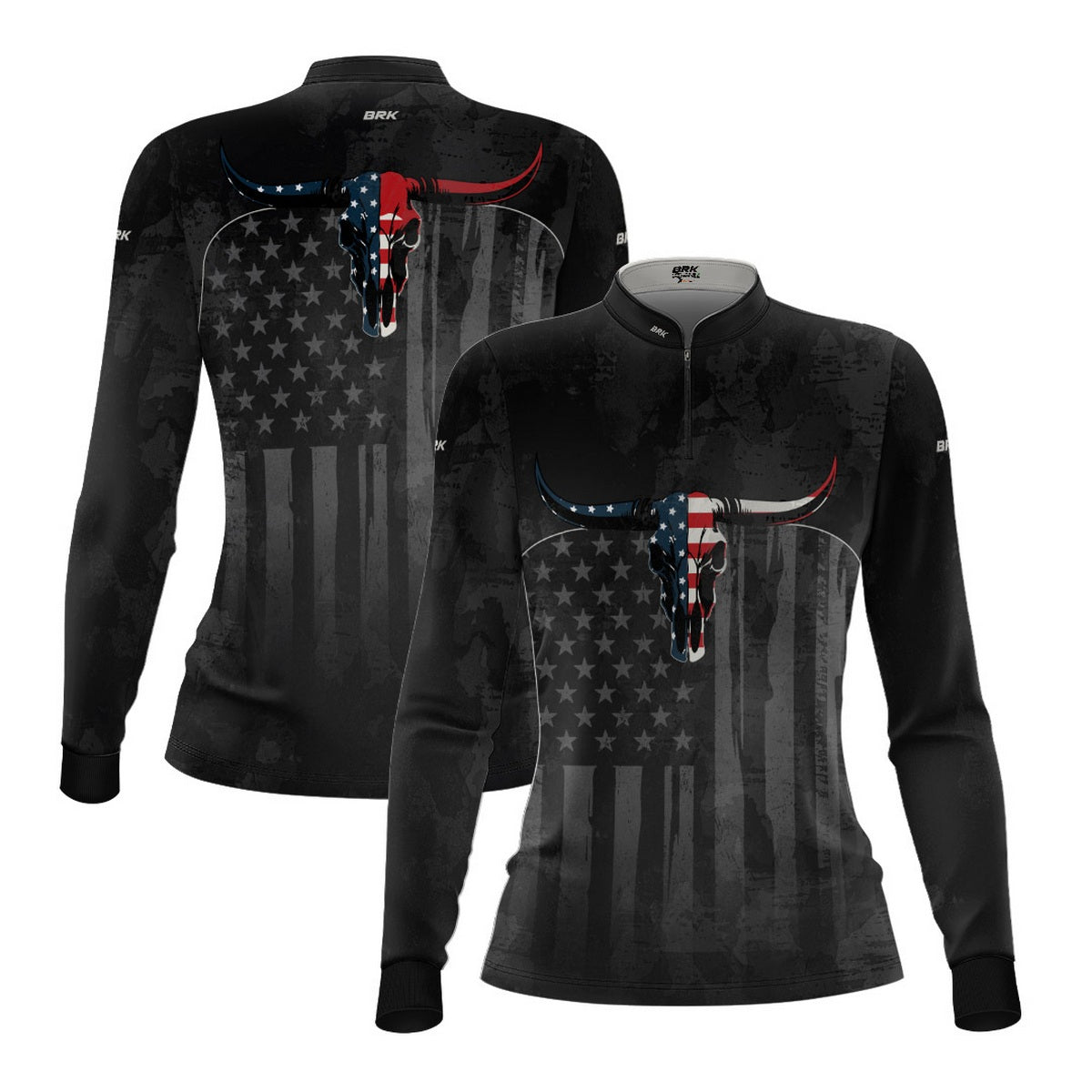 Camisa Agro Feminina Brk Skull Longhorn USA com Proteção UV50+ - Brk Agro