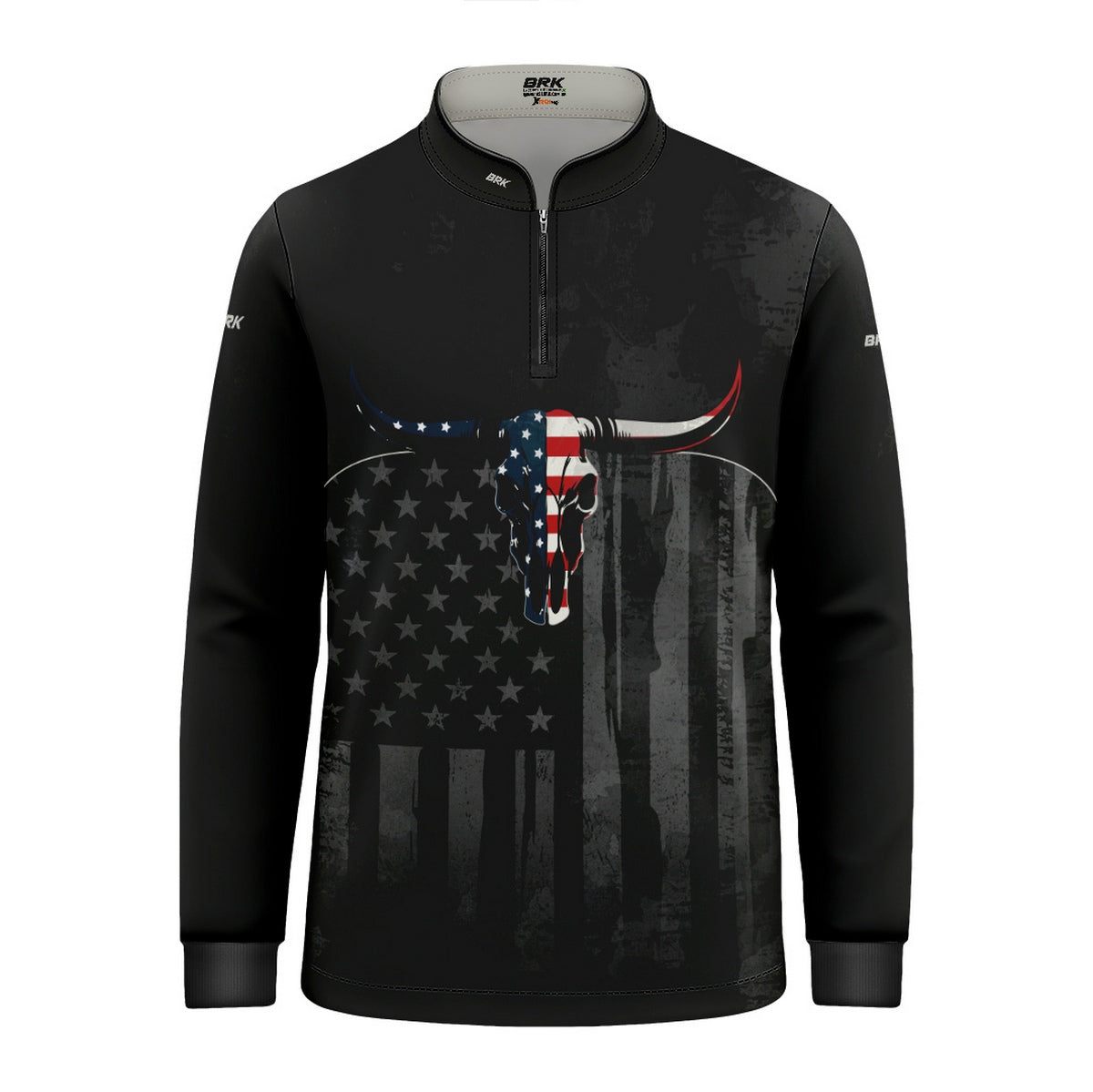 Camisa Agro Infantil Brk Skull Longhorn USA com Proteção UV50+ - Brk Agro