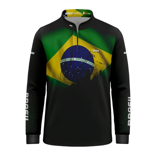 Camisa Agro Infantil Brk Brasil com Proteção Solar UV50+