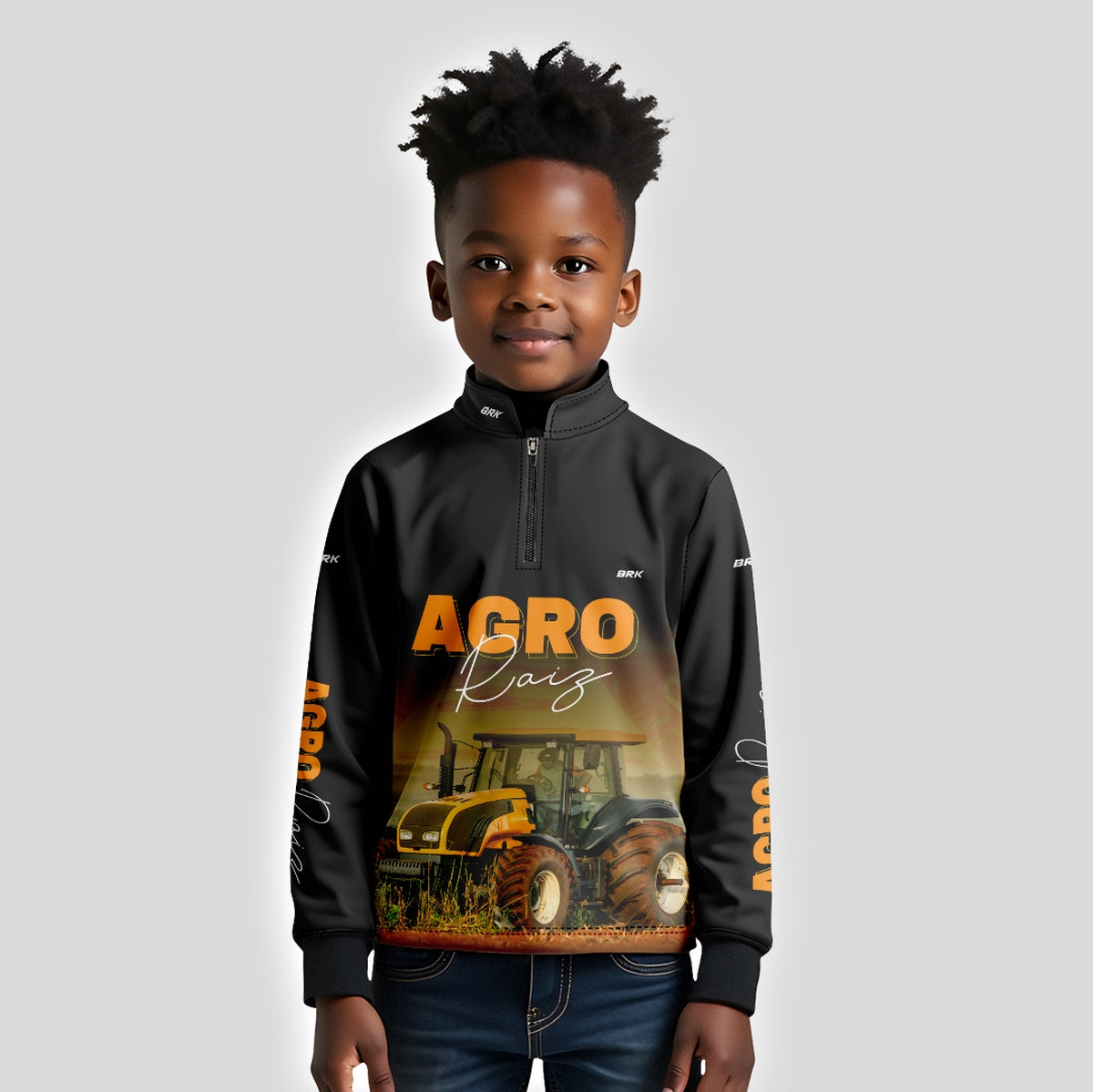 Camisa Brk Agro Infantil Trator Agro Raiz com UV50+ - Brk Agro