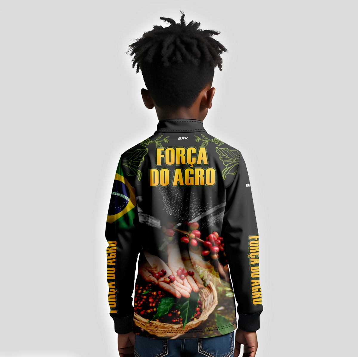 Camisa Brk Agro Infantil Cafeicultor com Proteção Solar UV50+ - Brk Agro