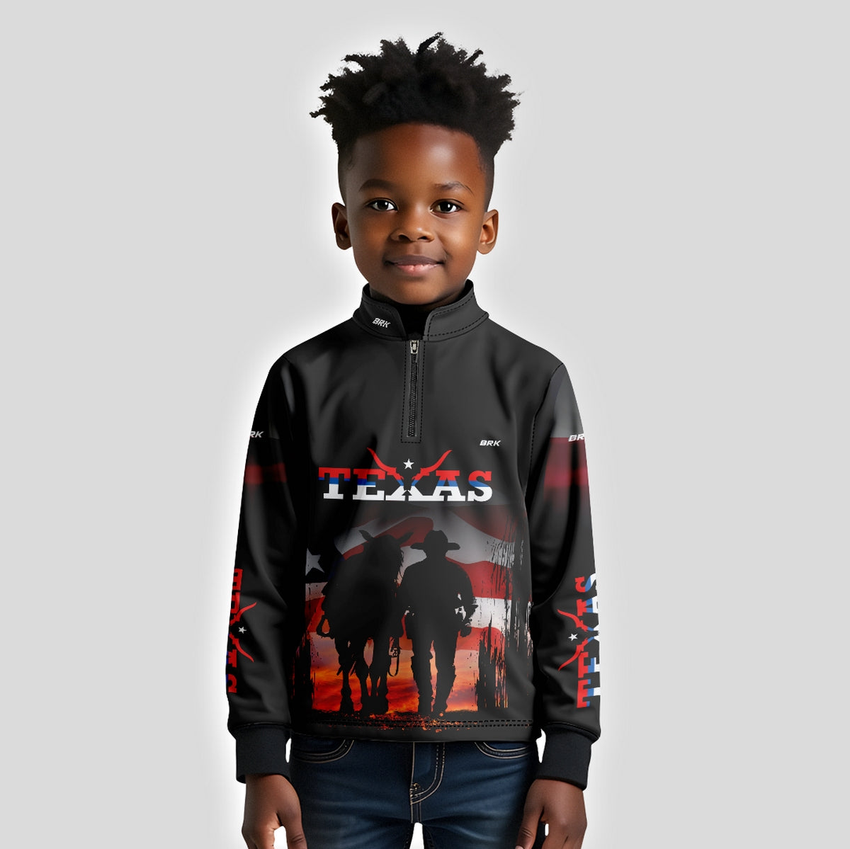 Camisa Brk Agro Infantil Texano com Proteção Solar UV50+ - Brk Agro