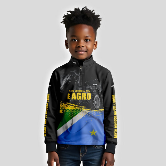 Camisa Brk Agro Infantil Mato Grosso do Sul é Agro com UV50+ - Brk Agro