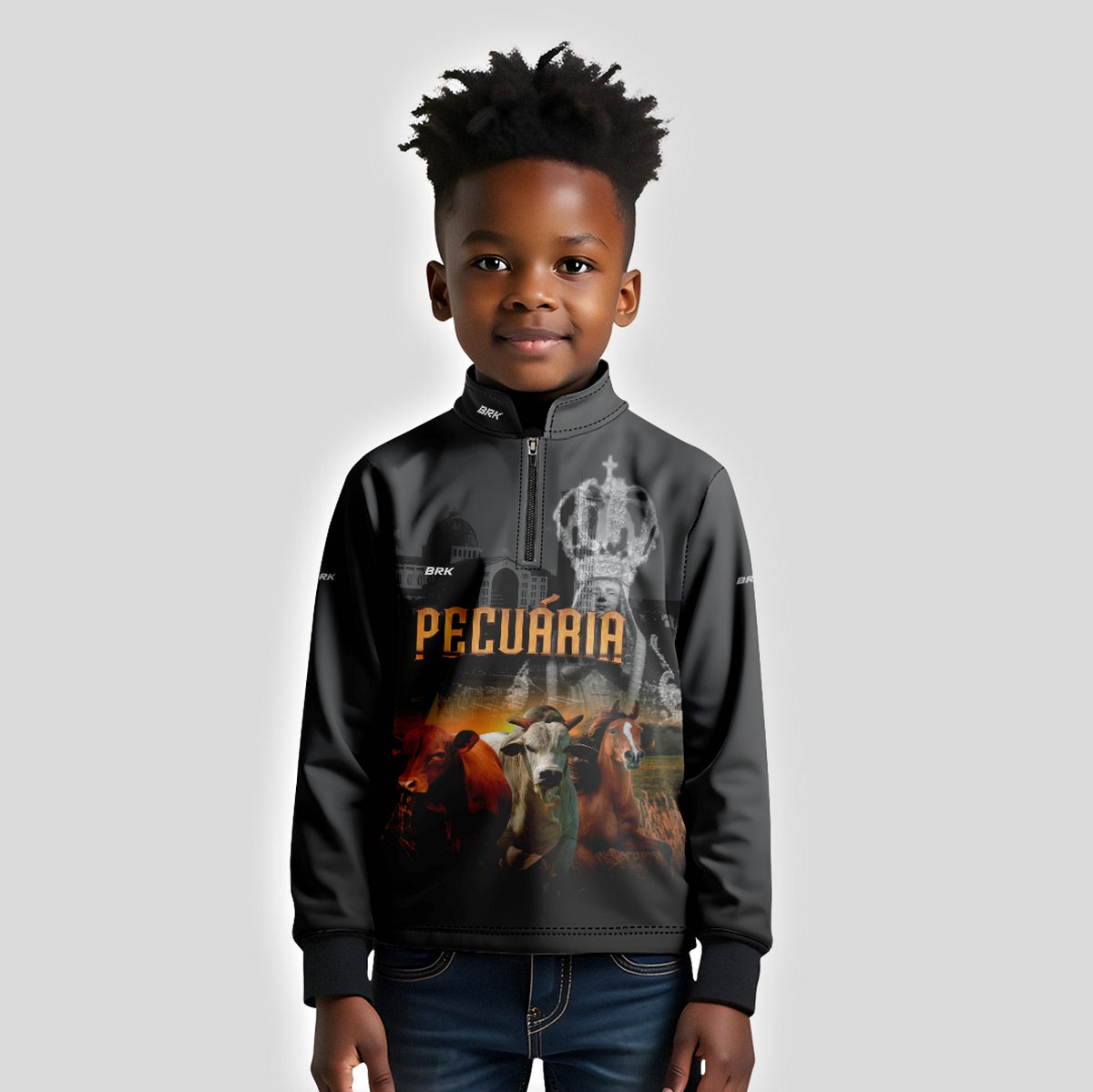 Camisa Agro Brk Nossa Senhora Pecuária com Proteção UV50+ - Brk Agro