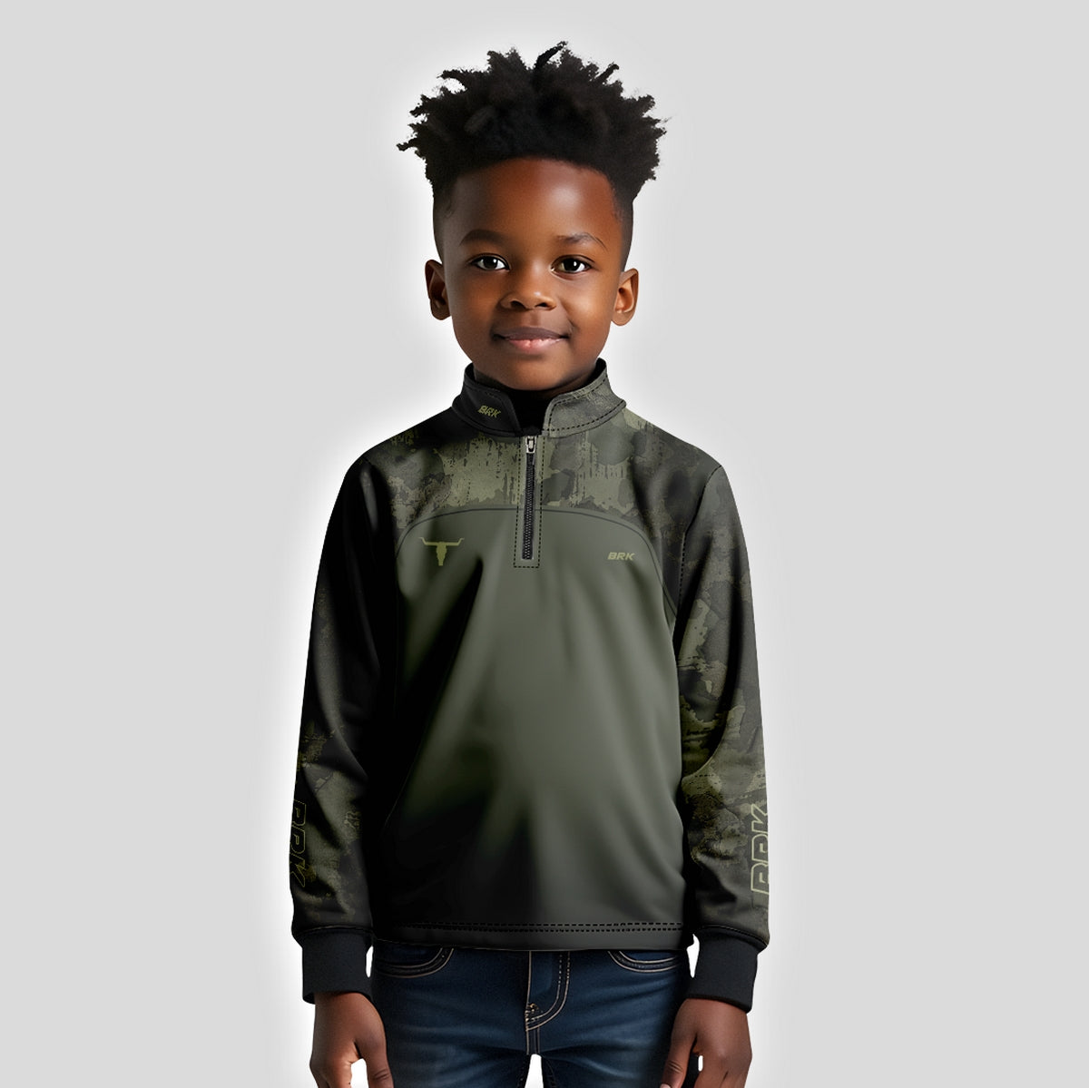 Camisa Agro Brk Camu Verde Long Horn com Proteção Solar UV50+ - Brk Agro