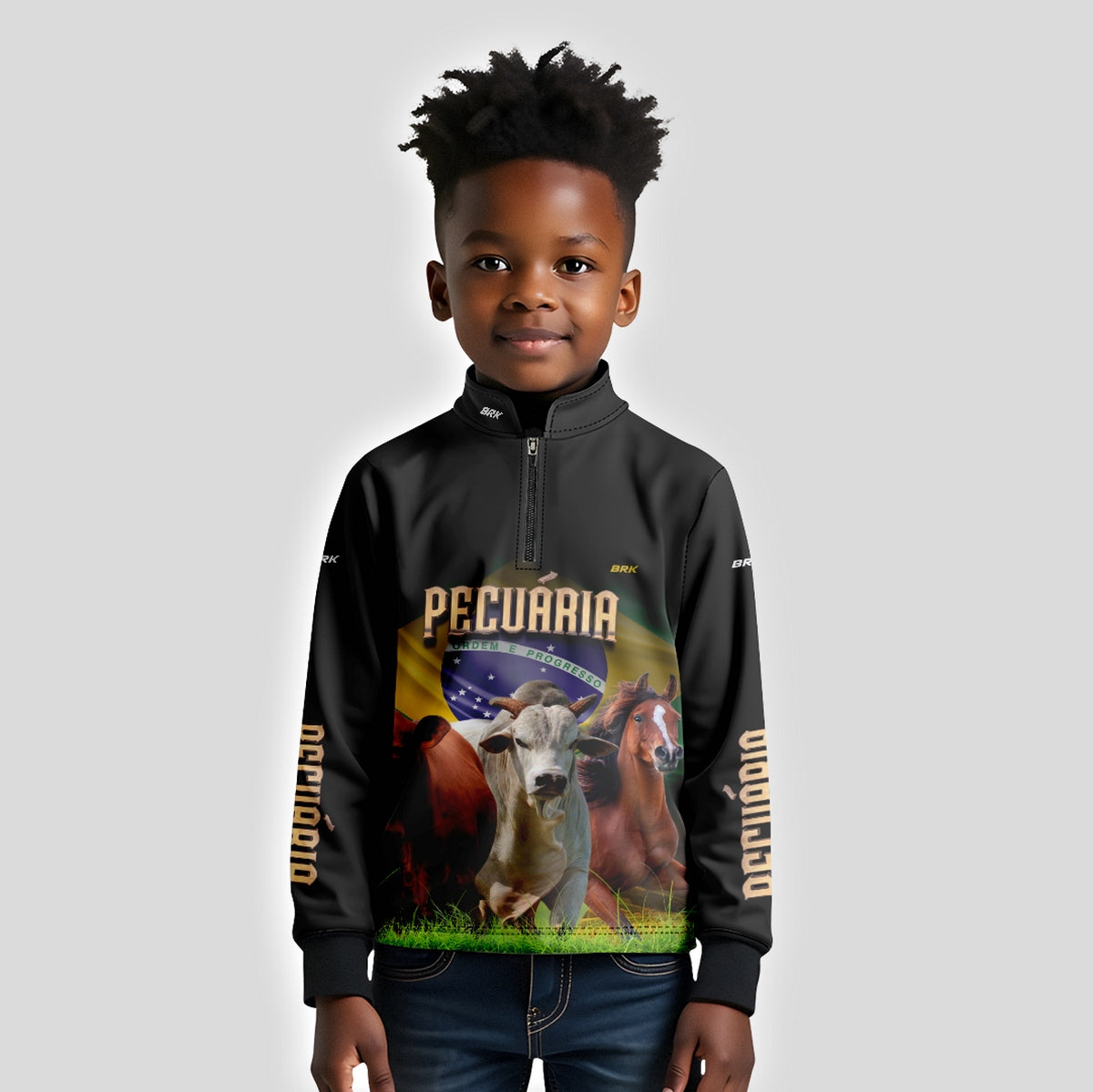 Camisa Infantil Agro Brk Pecuária com UV50+ - Brk Agro